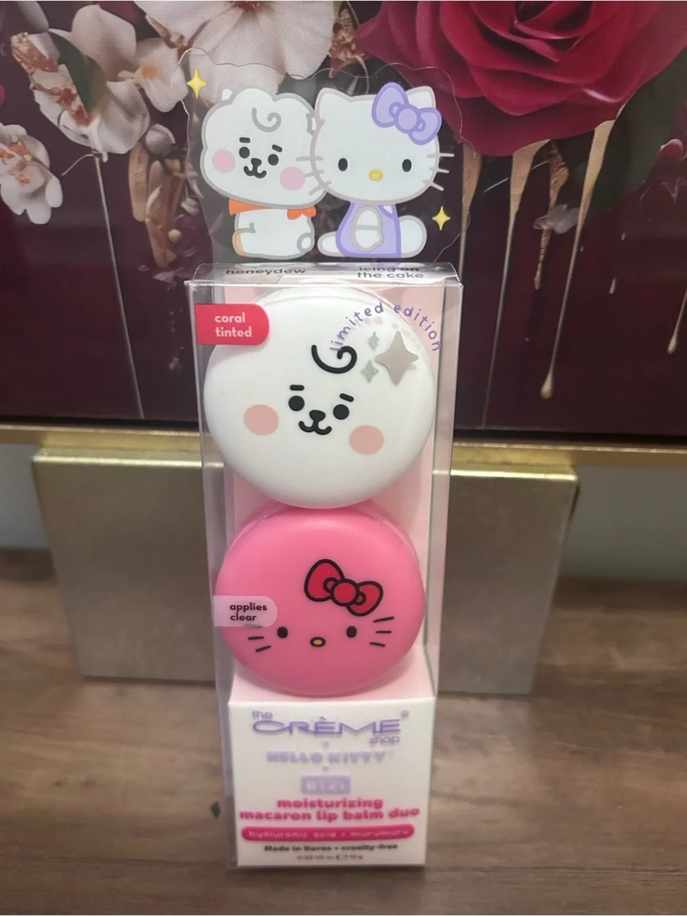 Hello Kitty x The Crème Shop Macaron Lip Balm Duo - Coral Tinted